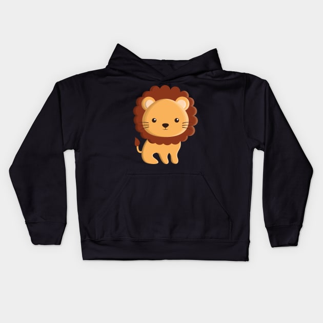 Baby Lion Cub Kids Hoodie by Felicity-K